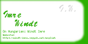 imre windt business card
